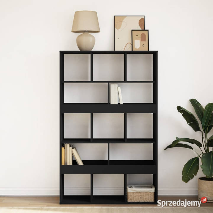 Regał czarny 100x33x1565 materiał drewnopochodny Warszawa