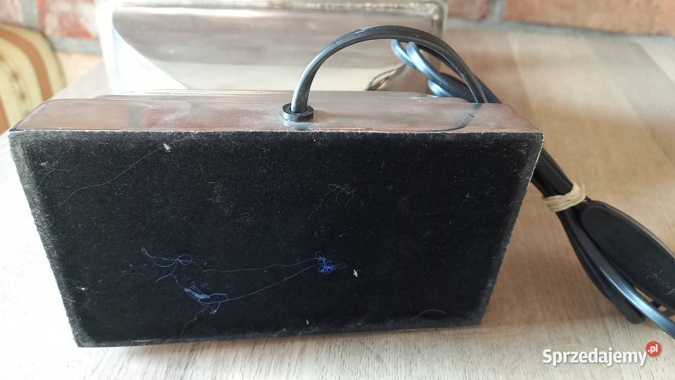 Lampka metalowa niklowana Srebrna Stołowa