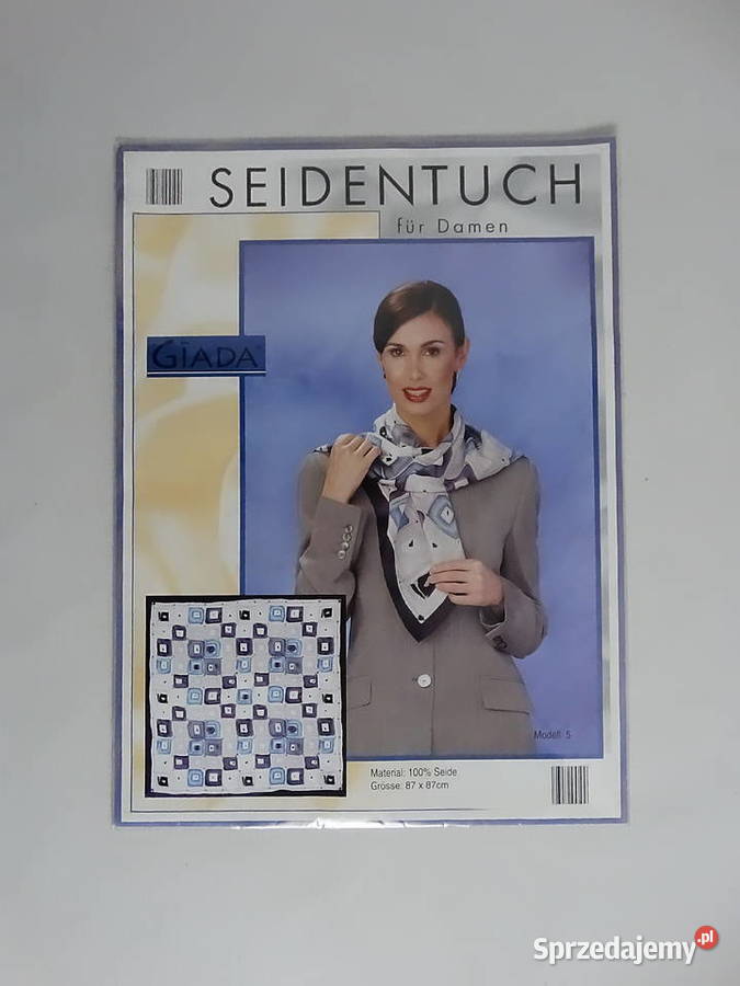 Elegancka Chusta Jedwabna 100 Seide Marka GIADA Pozostałe Biłgoraj