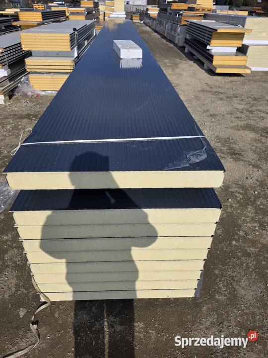 Płyta warstwowa ścienna 100mm 2gat grafitbiały Leszno sprzedam