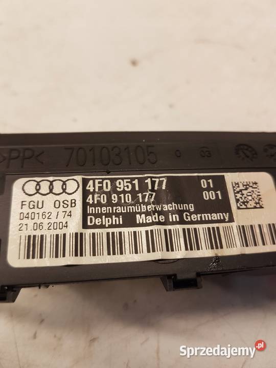CZUJNIK RUCHU KABINY AUDI A6 C6 Q7 4F0951177 Oświetlenie kabiny
