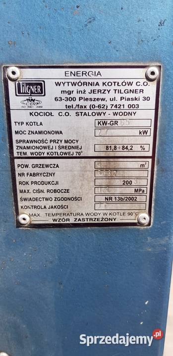 Sprzedam piec miałowy sprawny Tworóg