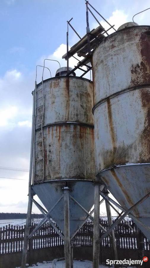 Silos zbożowy paszowy lejowy cemenciak lubelskie Krężnica Jara