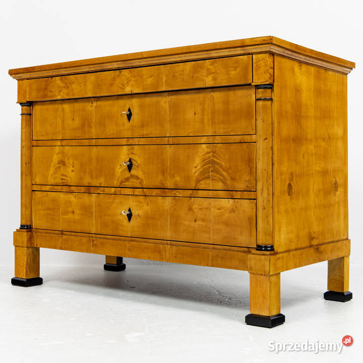 Duża komoda biedermeier brzozowa antyk stara wielkopolskie Swarzędz
