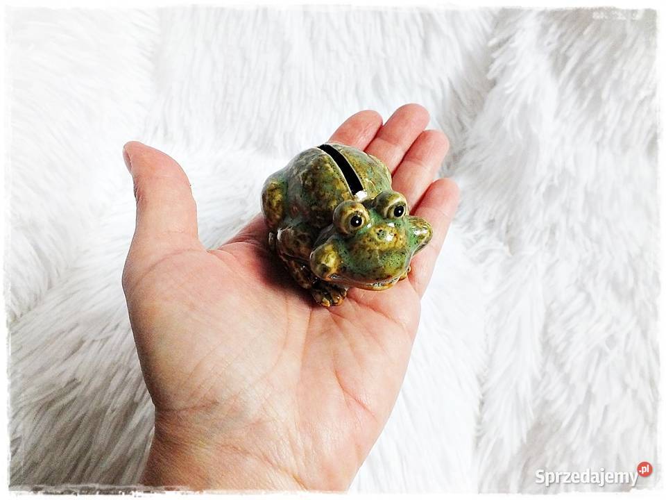 Żabka skarbonka Kolekcjonerska figurka Na lubuskie