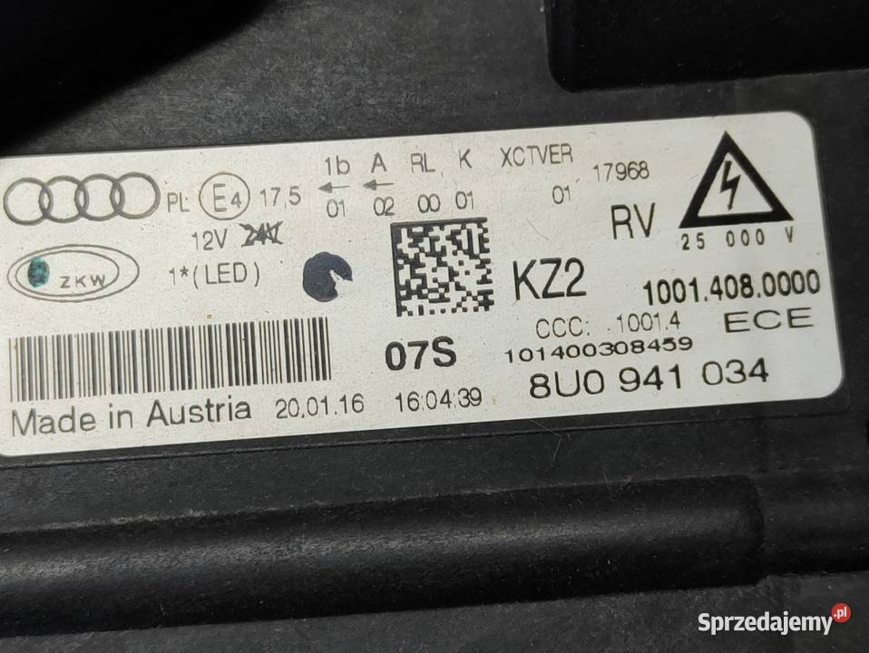 Lampa Prawy Przód Full LED Audi Q3 8U Lift 2015 Lampy przednie Pleszew