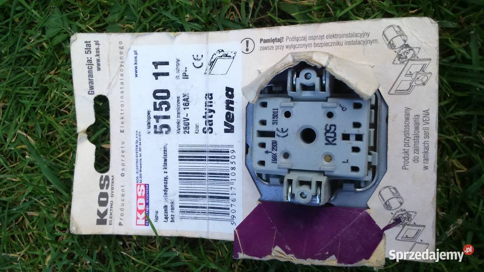Włącznik podtynk satynaświecznikowy VenaKOS 5150