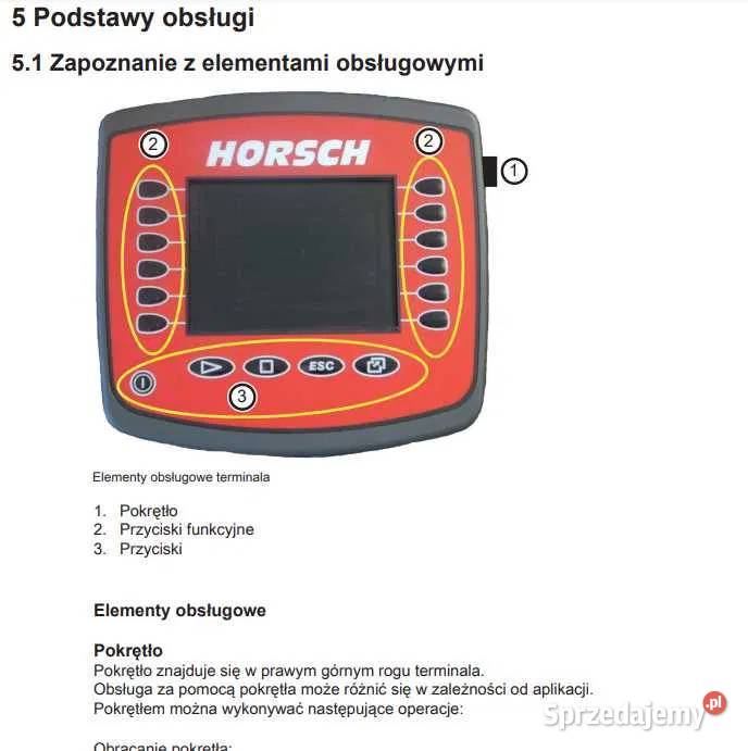 instrukcja obsługi Horsch Terminal ME Zduńska Wola
