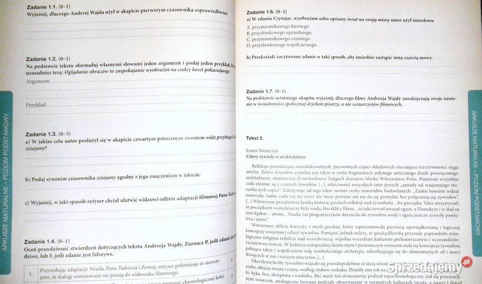 Teraz matura 2016 Język polski Marianna Gutowska