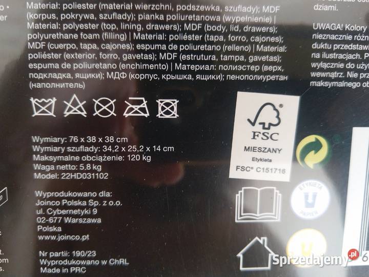 NAJTANIEJ Składany Puf Ze Schowkiem i 2 sprzedam