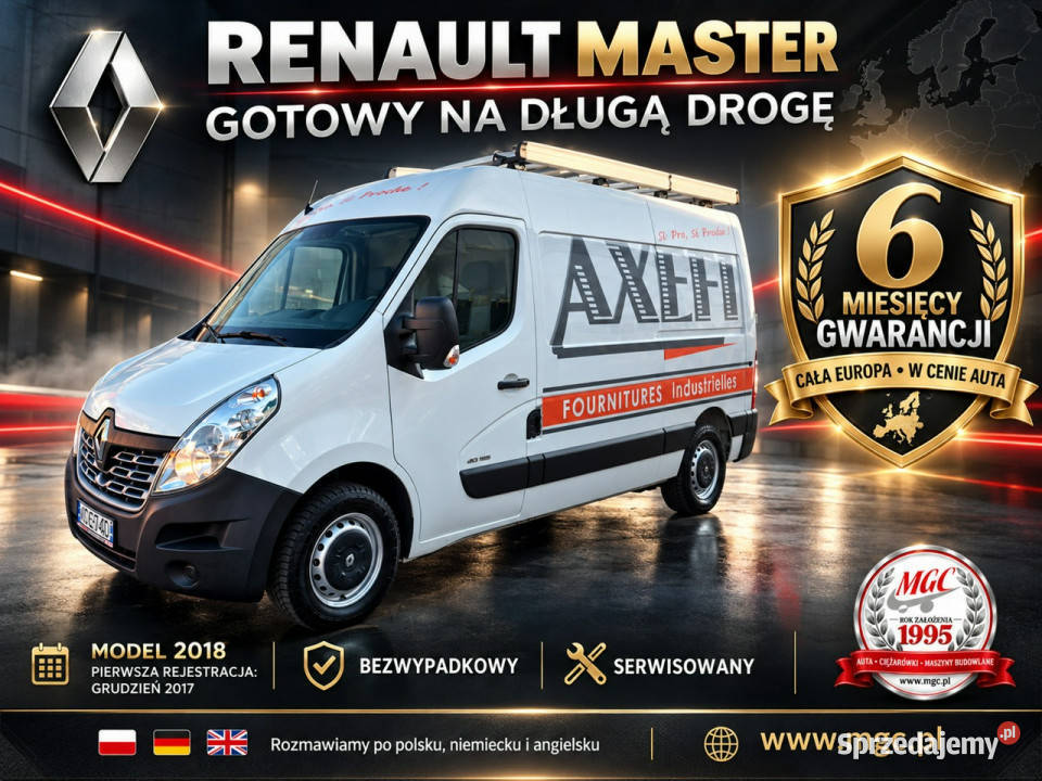 Renault Master RENAULT MASTER 23 DCi 145 BLASZAK biały Renault Łaziska Górne