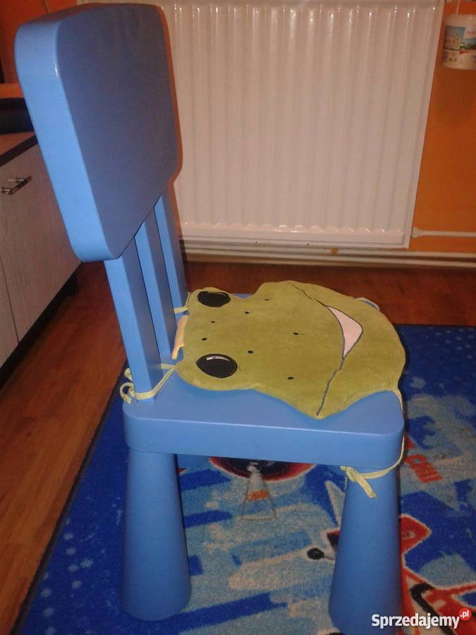 Okazja Stolik niebieski mamut z krzesełkami