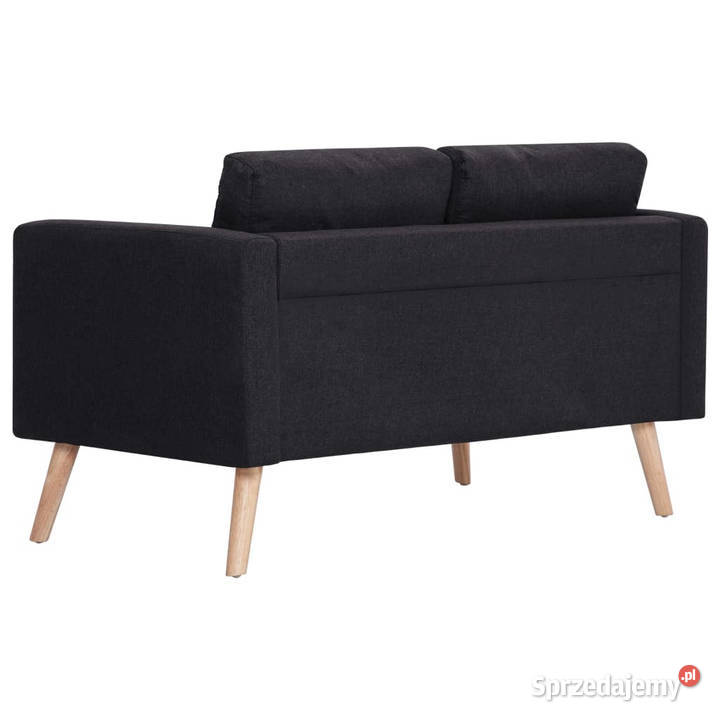 2osobowa sofa tapicerowana tkaniną czarna mazowieckie Warszawa