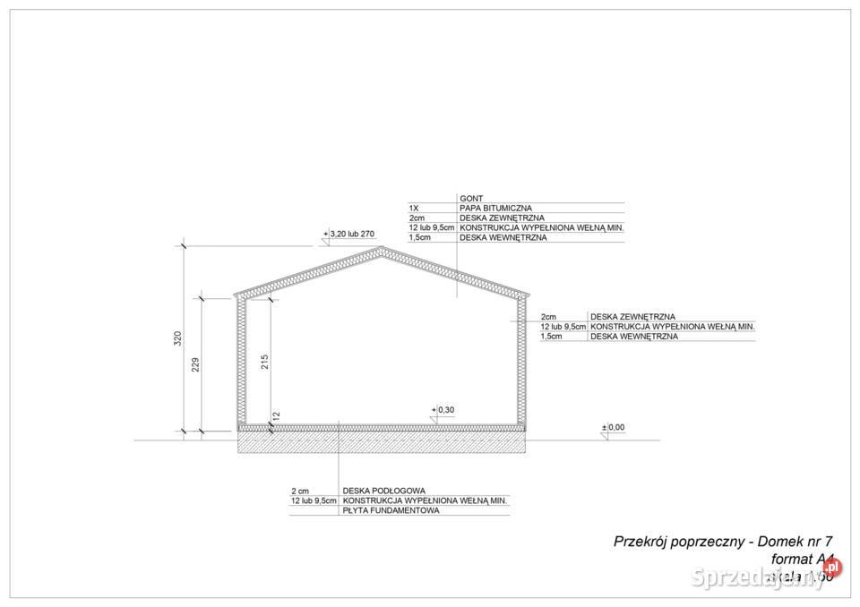 Domek letniskowy drewniany ogrodowy 3x5 15mm Domki drewniane Korczyna