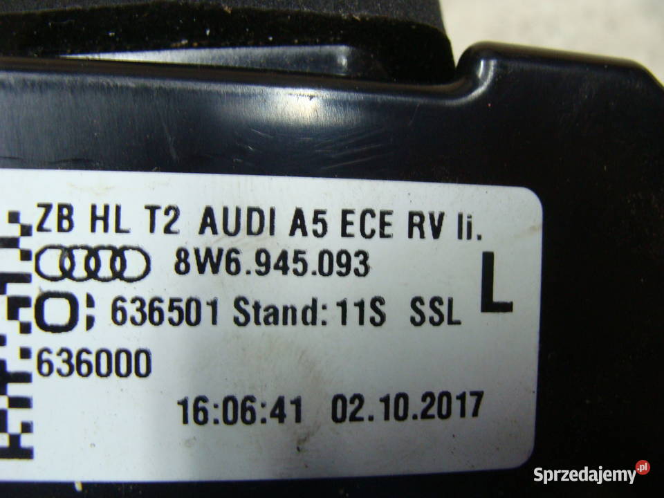 Lampa Tylna Lewa MATRIX LED Audi A5 8W6 osobowe Goleniów