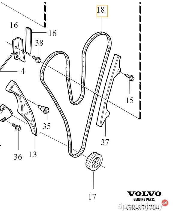 VOLVO S80 XC90 I oryginalny lancuch rozrzadu Bielany Wrocławskie