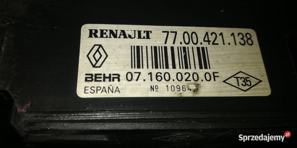 wentylator chłodnic 7700421138 Renault Laguna 1 łódzkie Piotrków Trybunalski