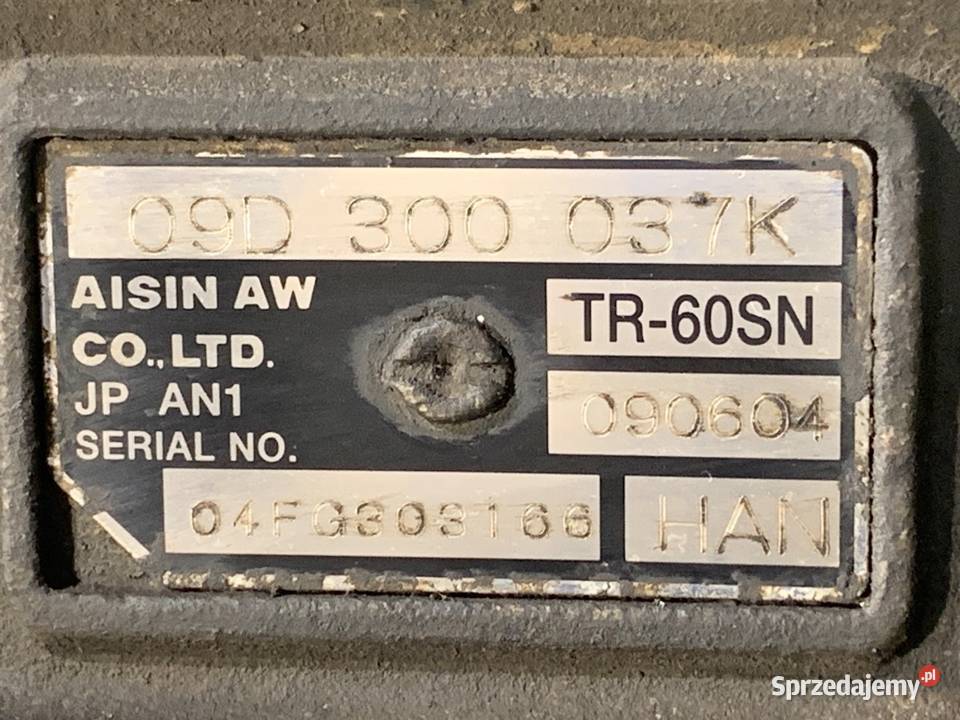 SKRZYNIA BIEGÓW VW TOUAREG 09D300037K 25 174