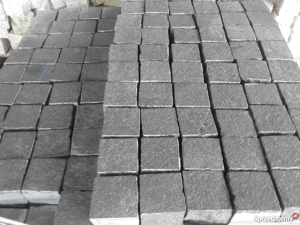 Kostka czarna z płyt 10x10x6 boki łupanegóra Pozostałe