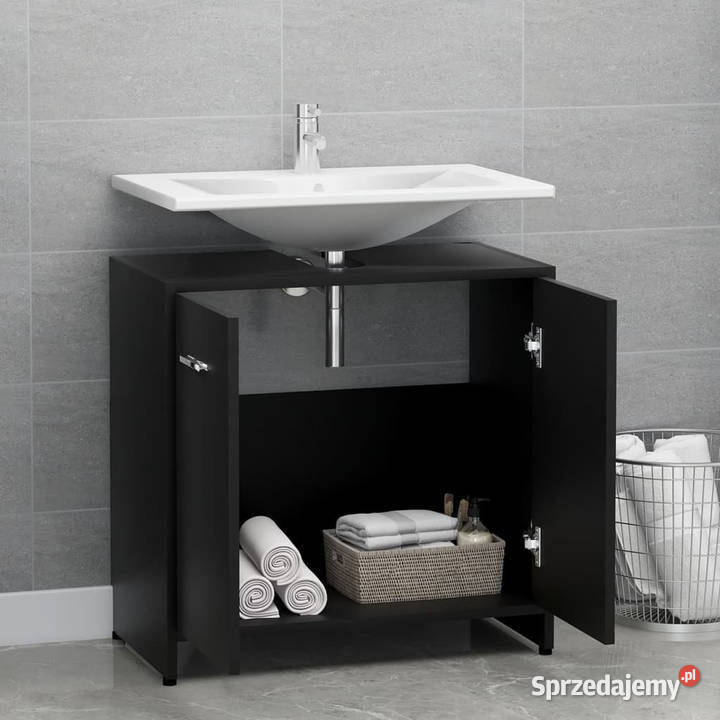 Szafka łazienkowa czarna 60x33x61 materiał Warszawa sprzedam