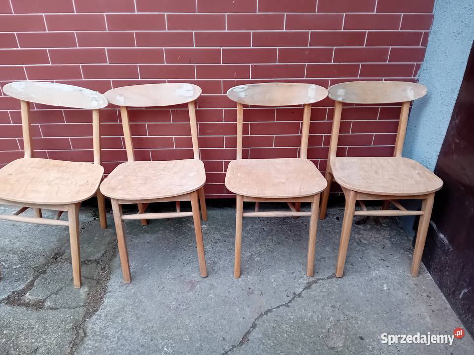 Krzesła drewniane 4 pr Hałasa śląskie Bielsko-Biała