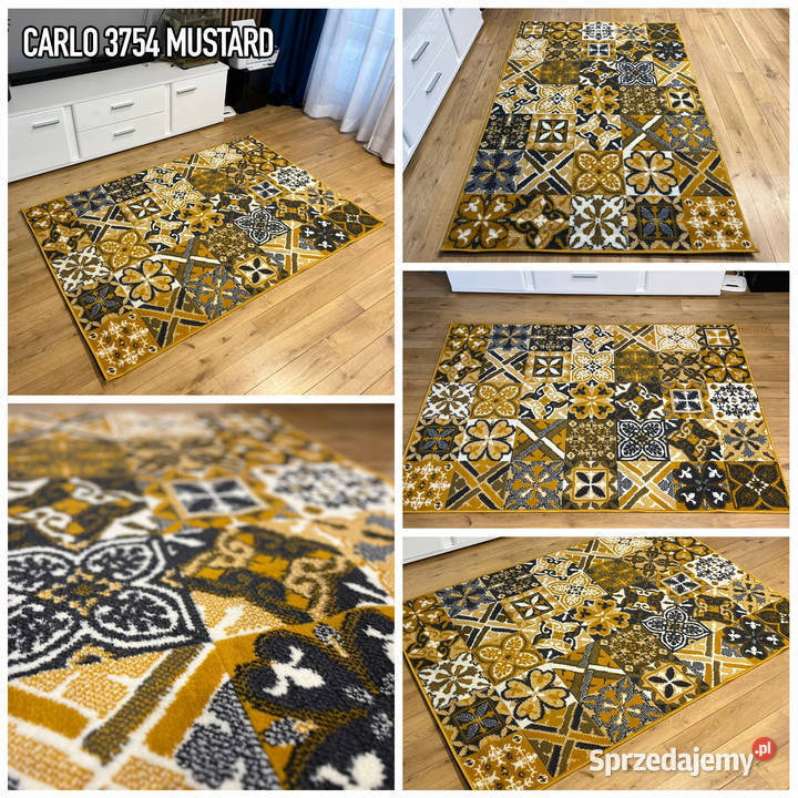 NOWOCZESNY DYWAN 120X170 CARLO 3754 MUSTARD