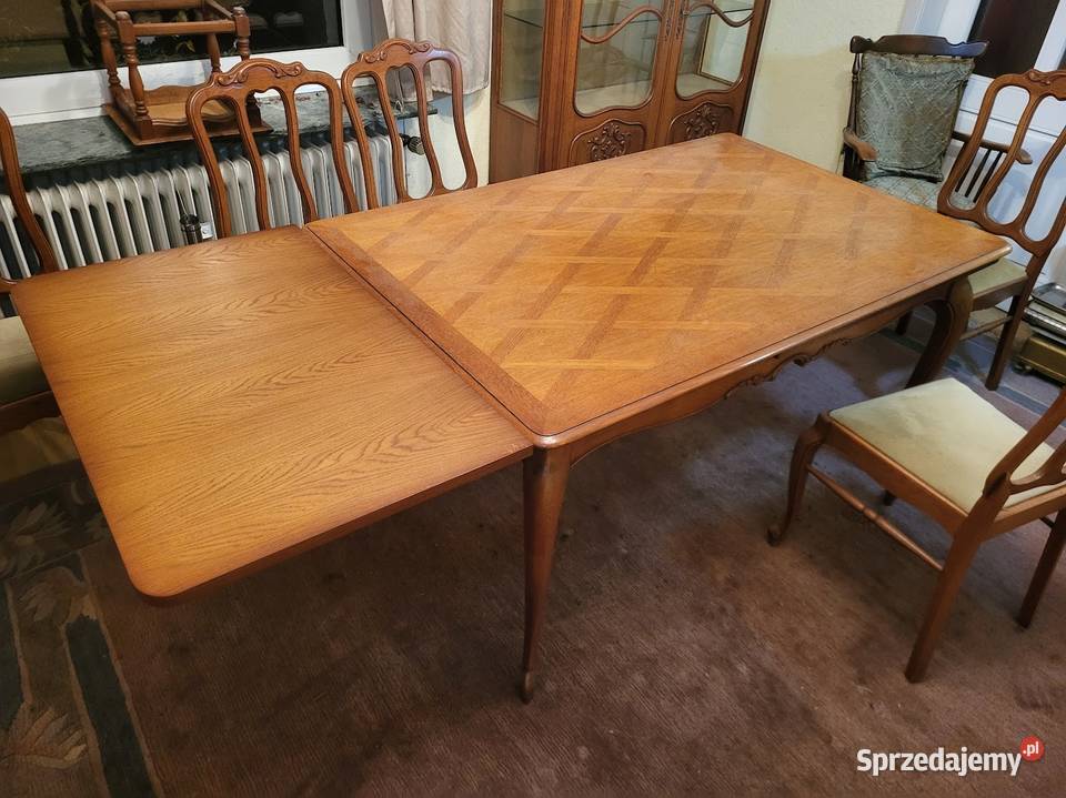 Stylowy stół LUDWIKOWSKI chippendale dębowy z 255cm Sypniewo