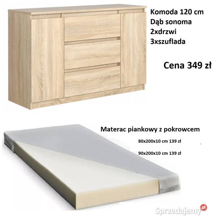 Łóżko Materac 80x200 90x200 Hotelowe Warszawa