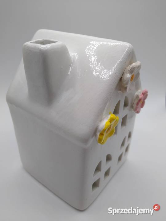 Domek na tealight Ceramika Wiosna Ozdoba pomorskie