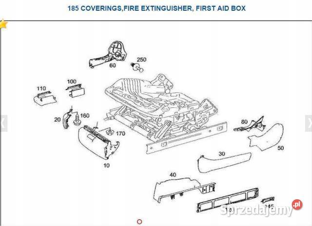 PLASTIK PRAWA OSŁONA FOTELA MERCEDES CL W216