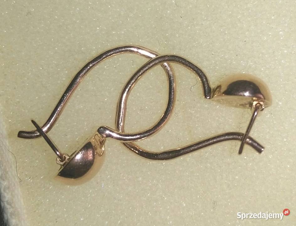 Złote kolczyki kulki p583 złote Kolczyki Blachownia