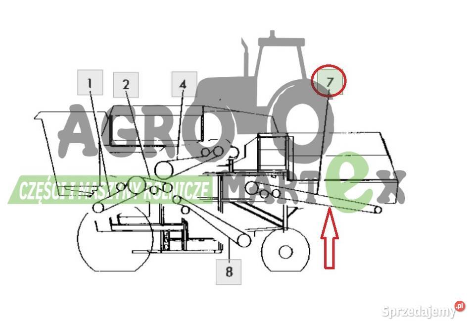 Z59342 PAS SIECZKARNIA L6730 JD John Deere Części zamienne Wichrów sprzedam