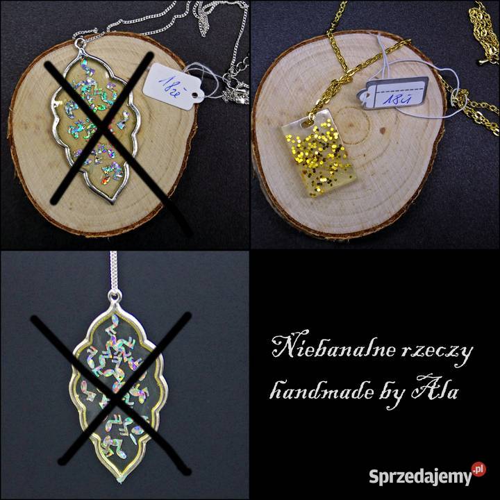 Biżuteria z żywicy wisiorek naszyjnik Kutno