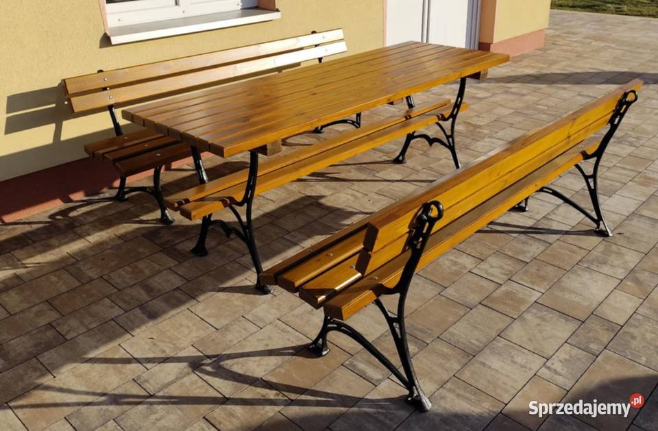 NOWE meble ogrodowe zestawy komplety gruba deska Krynica-Zdrój