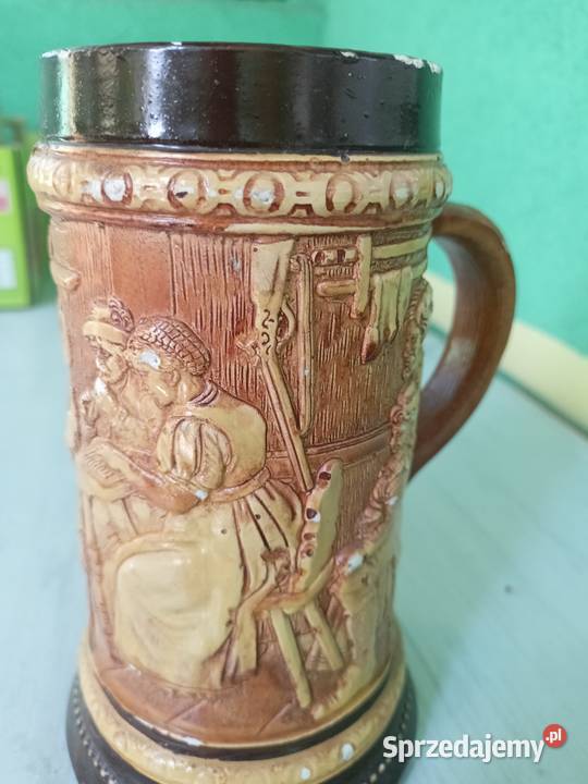 Kufel ozdobny ala drewno prl Tarnobrzeg sprzedam