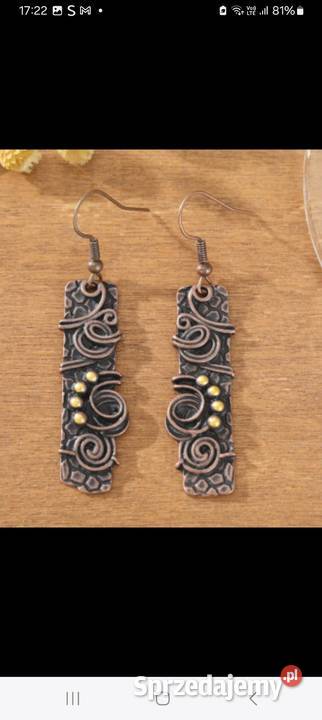 Kolczyki pięknie rzeźbione Łódź