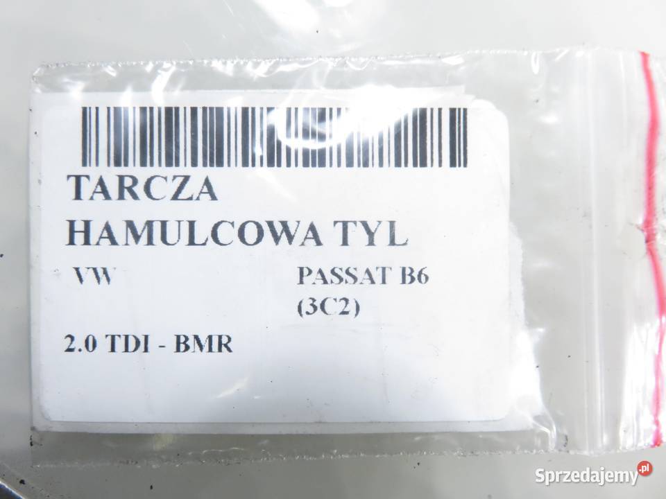 TARCZE HAMULCOWE TYŁ VW PASSAT B6 20 TDI osobowe małopolskie