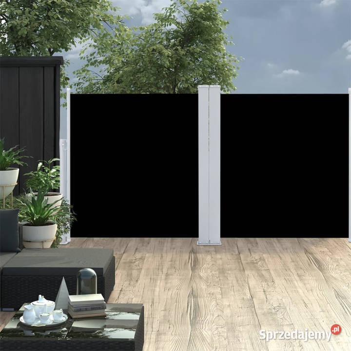Zwijana markiza boczna czarna 120 x 600 WM48448 mazowieckie