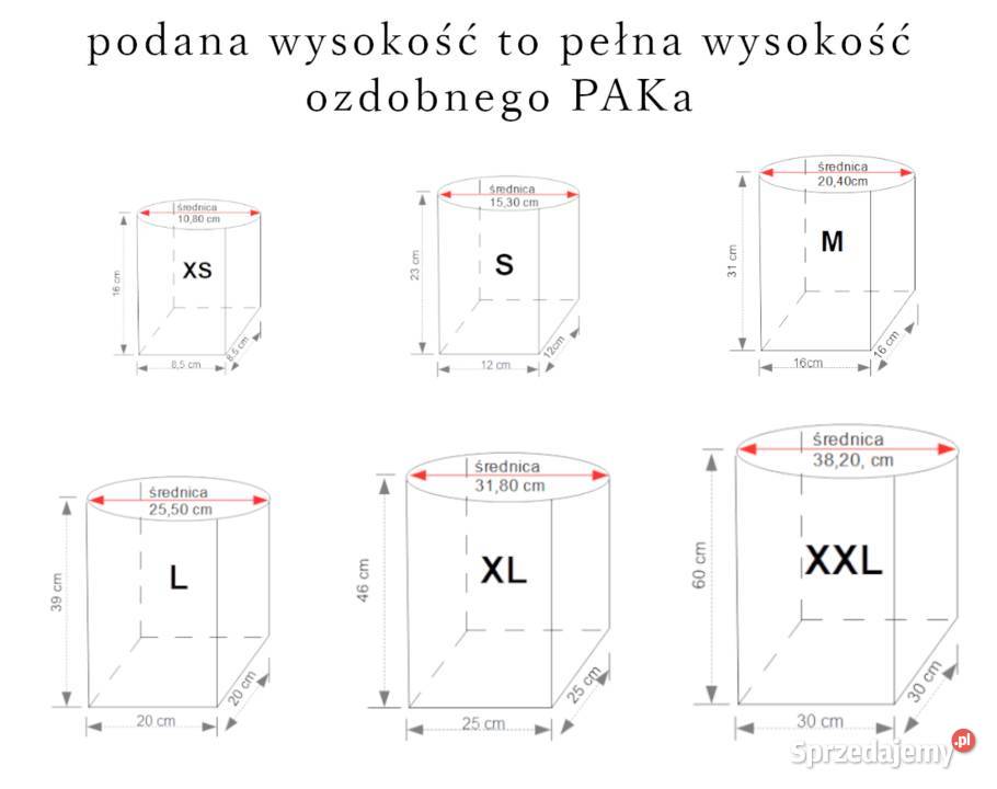 Worki dekoracyjne białe na doniczki PAK biały L biały
