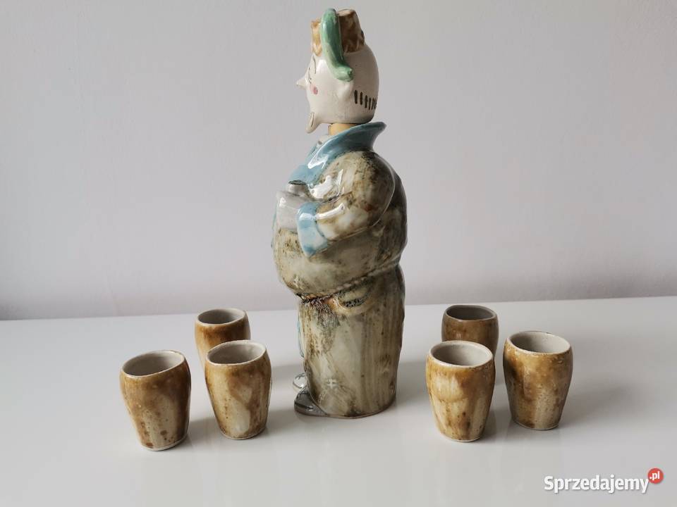 Stara karafka kieliszki Turek ceramika Zagórski Katowice