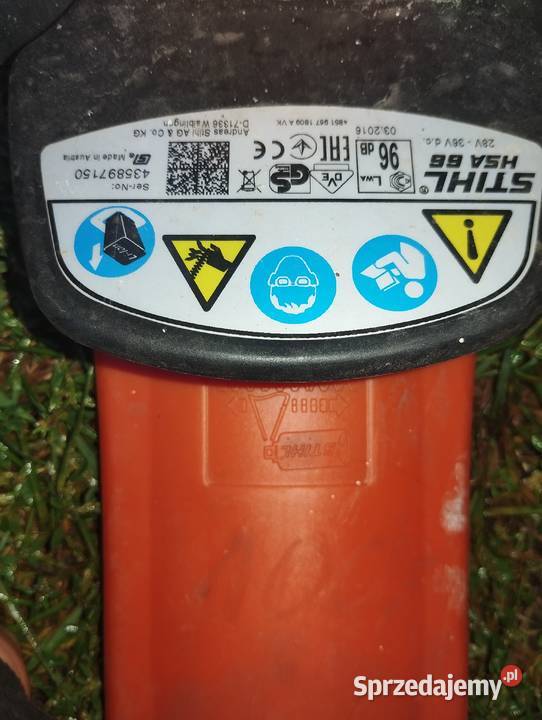 Nożyce akumulatorowe Stihl HSA 56 HSA 86 lubelskie Gościeradów Ukazowy