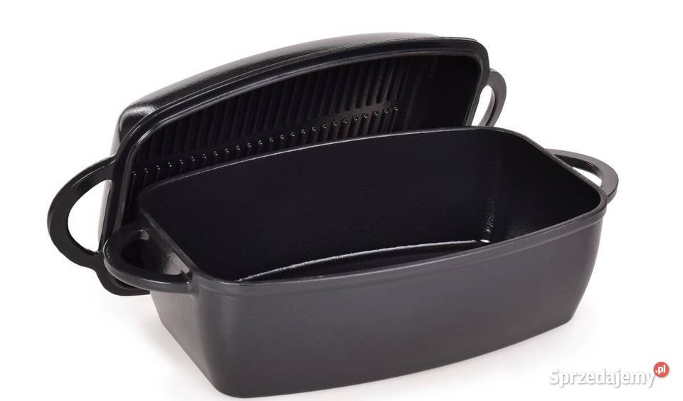 Duża masywna brytfanna z pokrywką grillową IRON Warszawa