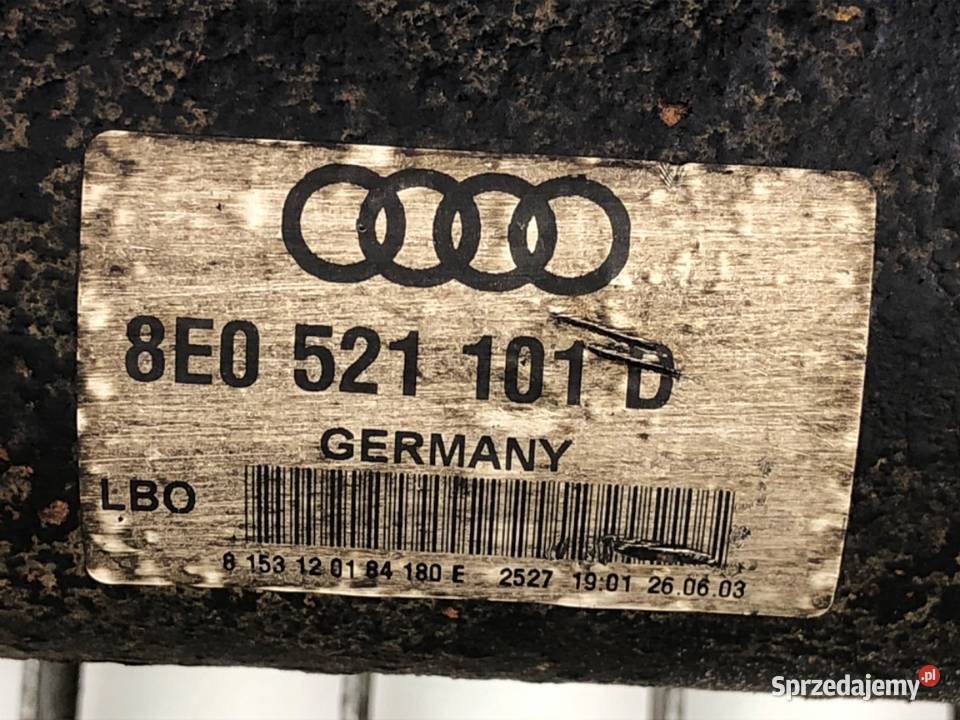 WAŁ NAPĘDOWY TYŁ AUDI A4 B6 Kombi 0005 25 180 podkarpackie