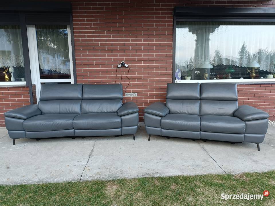 Sprzedam dwie sofy ze skóry Konin sprzedam