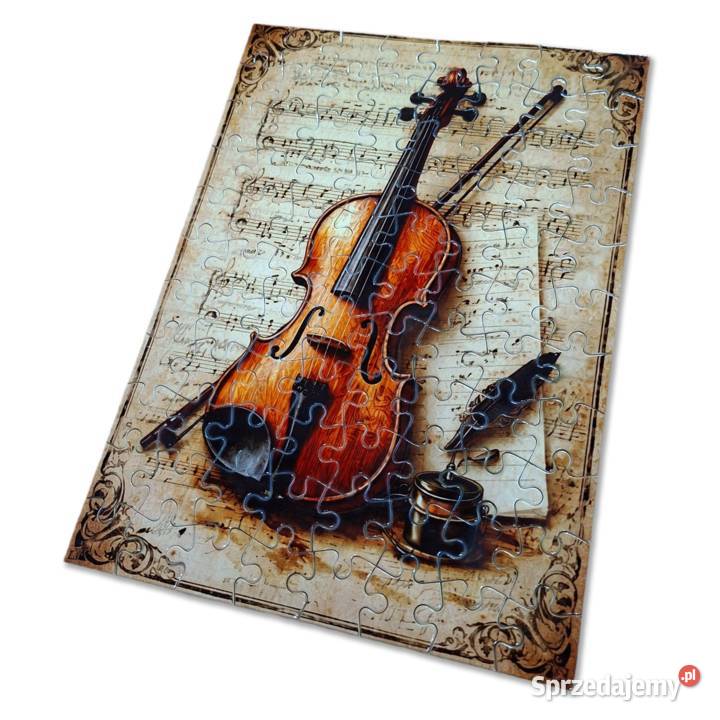 Puzzle Skrzypce Retro 88 el A4 27x195 Do Wyposażenie wnętrz Dębna