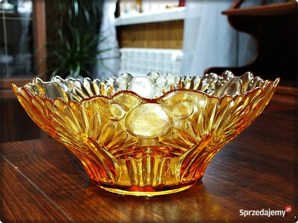 Stara Patera Misa szklana Salatera Carnival Porcelana i szkło