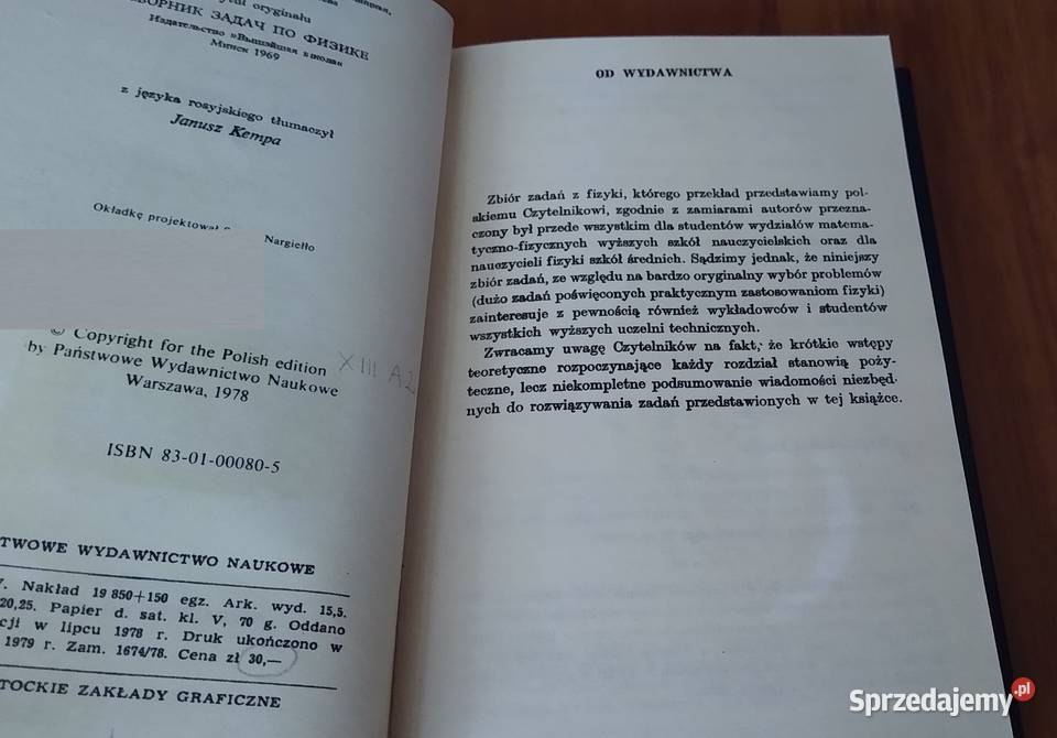 Zadania z fizyki pod red MS Cedrika TWARDA wyd 4 fizyka pomorskie Gdańsk