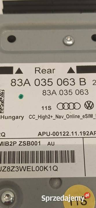 AUDI Q3 83A CZYTNIK NAWIGACJI RADIO 83A035063B