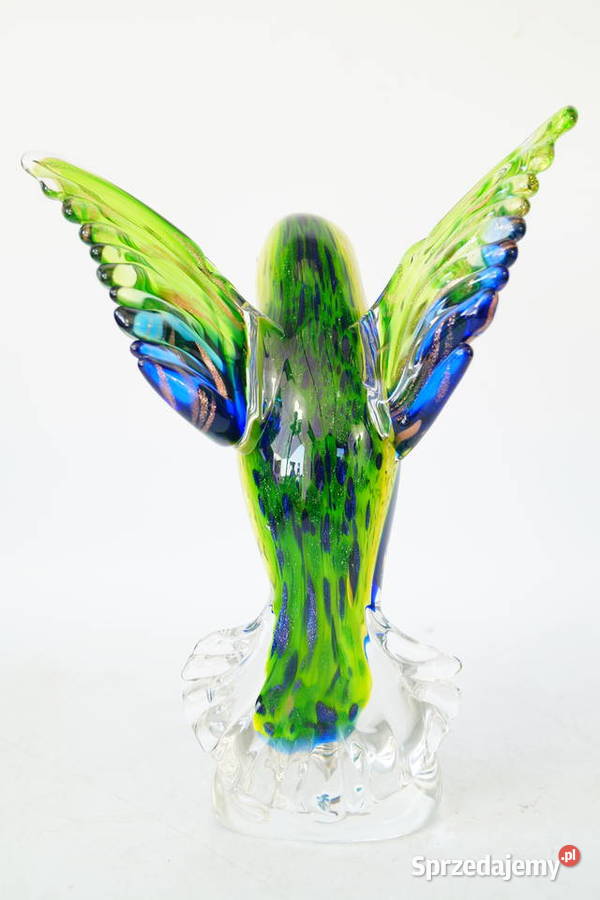 Figura szklana figura Murano style ptak ptaszek Gizałki