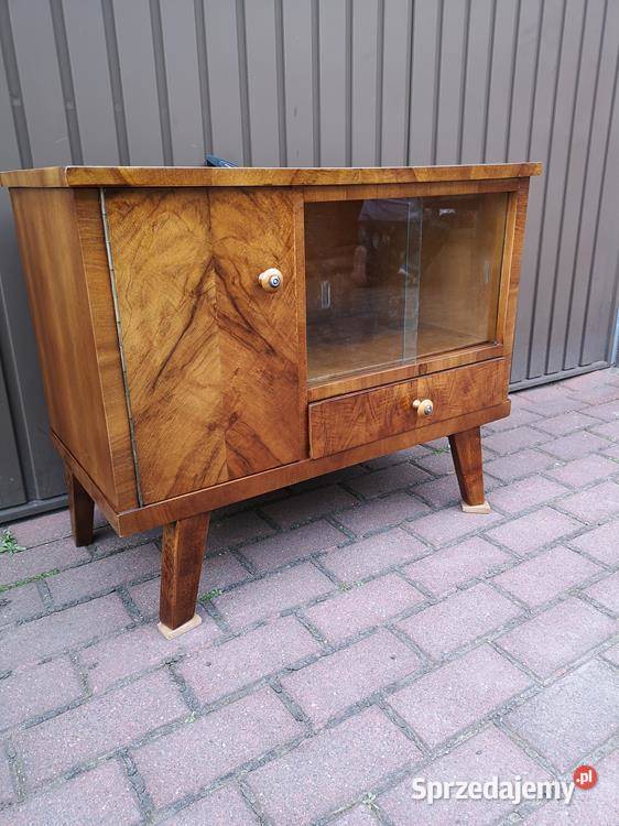 Komoda Szafka Stolik ARTDECO PRL Orzech Stary Swarzędz